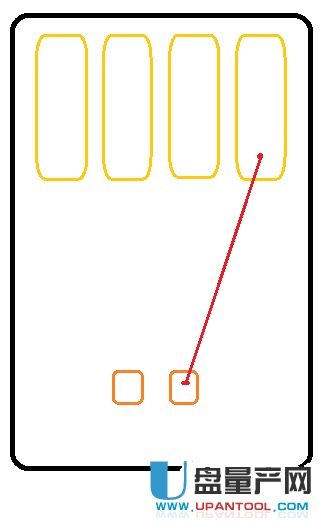 卡片式u盘没反应短接方法二
