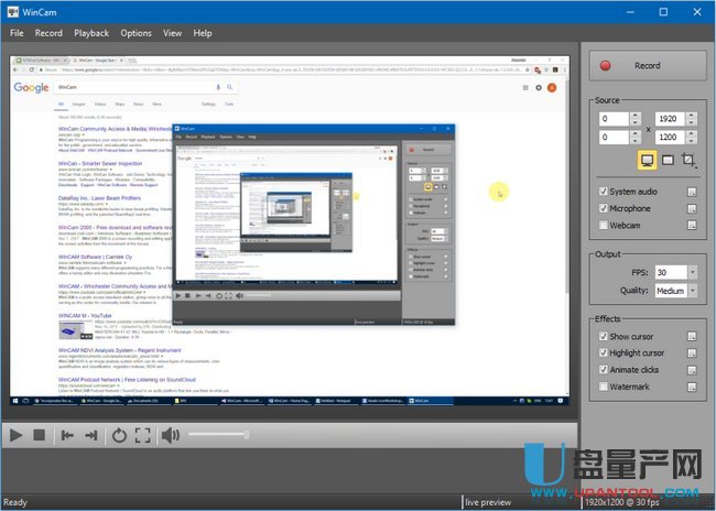 屏幕录像软件WinCam 1.3中文单文件无限制版